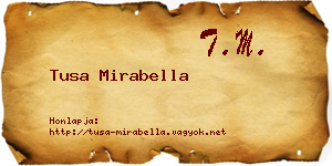Tusa Mirabella névjegykártya